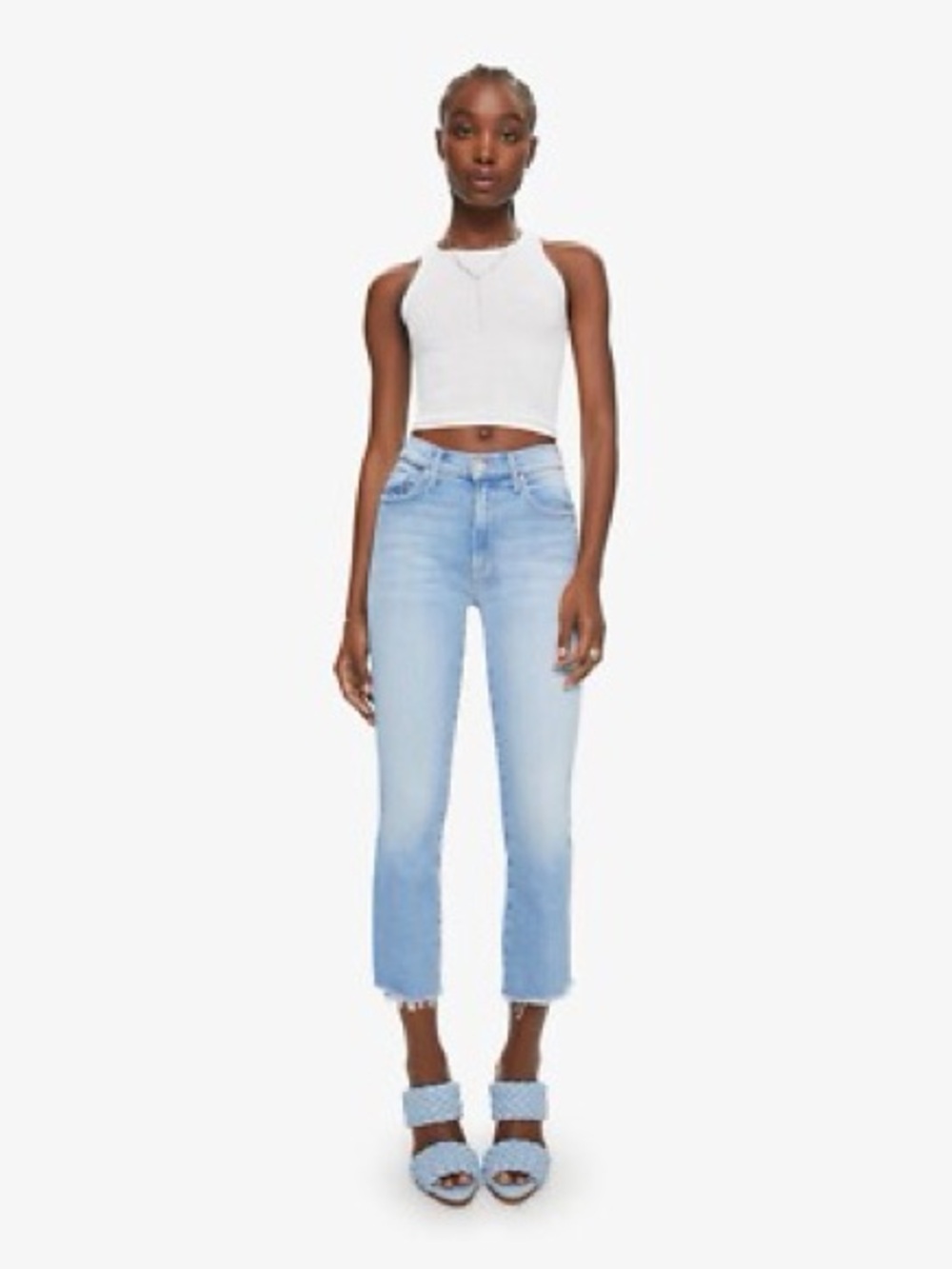 MOTHER Denim Insider Step Crop Fray in Limited Edition wash NWT sz 27